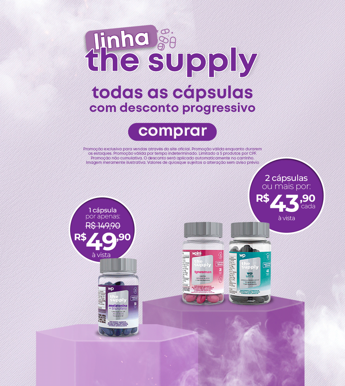 linha the supply — todas as cápsulas com desconto progressivo
