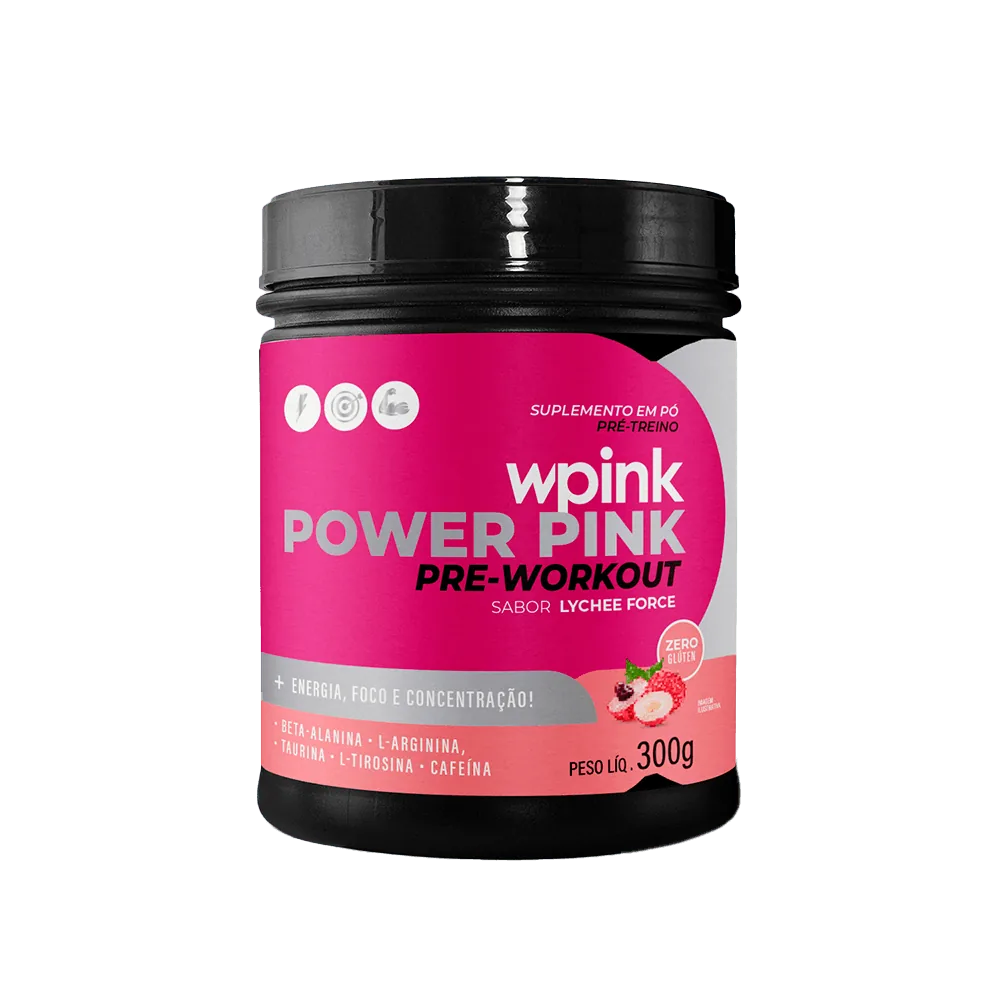 super power pink de lichia - pré-treino – 300g - wp
