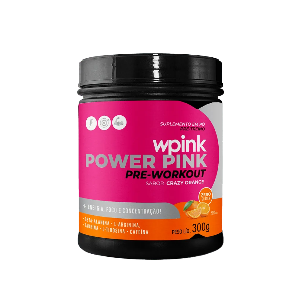 super power pink de laranja - pré-treino – 300g - wp