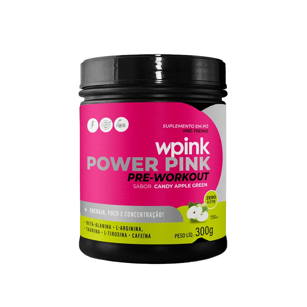 super power pink de maçã verde - pré-treino – 300g - wp