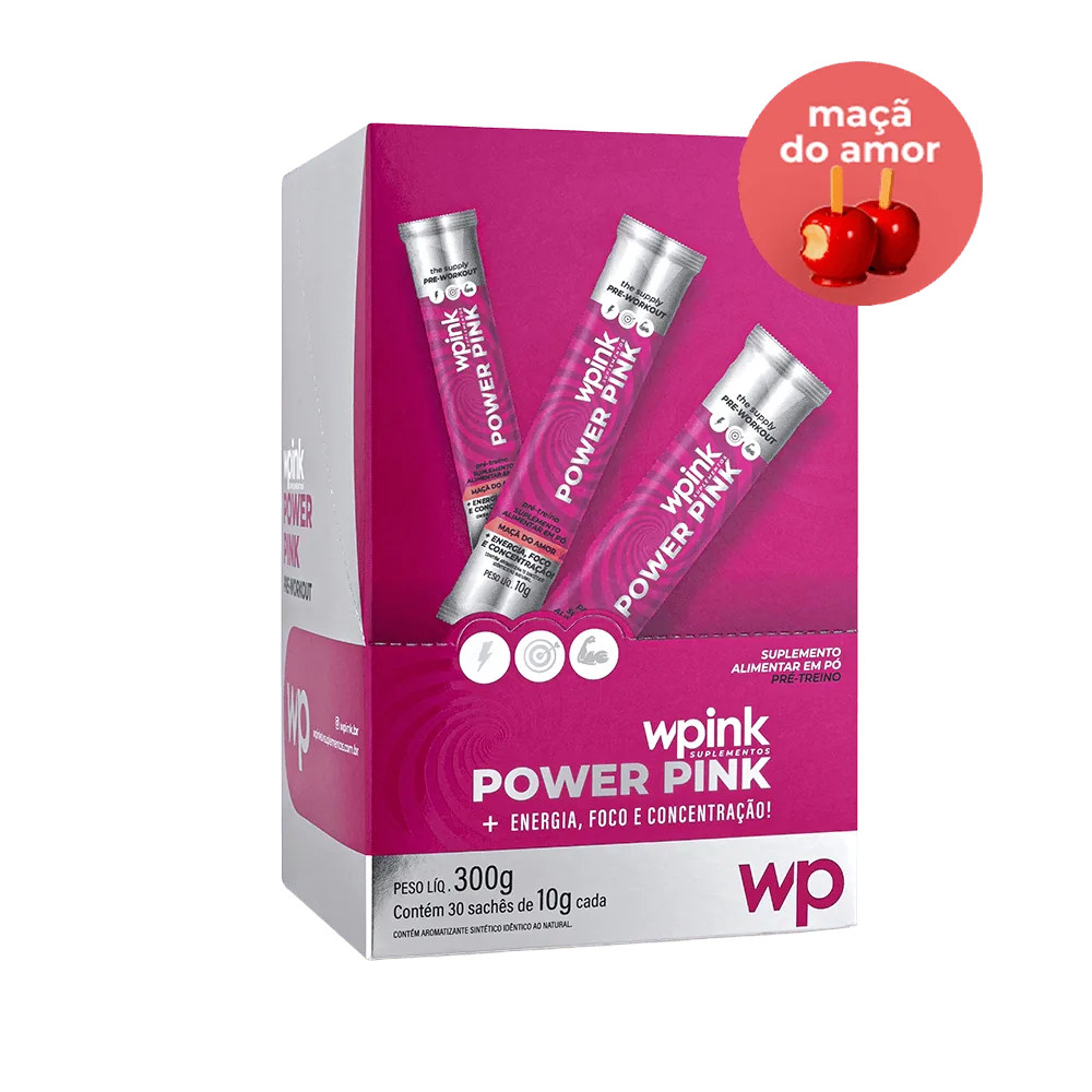power pink de maçã do amor - pré-treino - 300g - wp