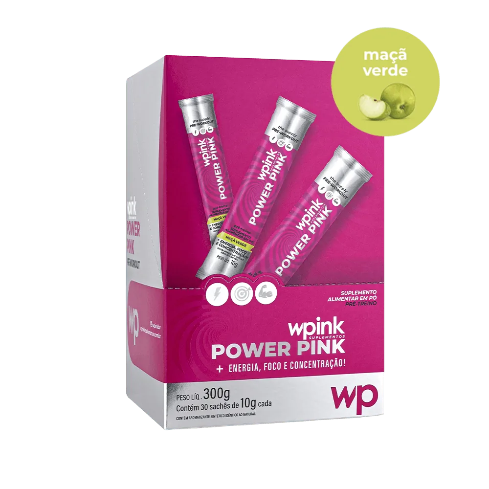 power pink de maçã verde - pré-treino – 300g - wp
